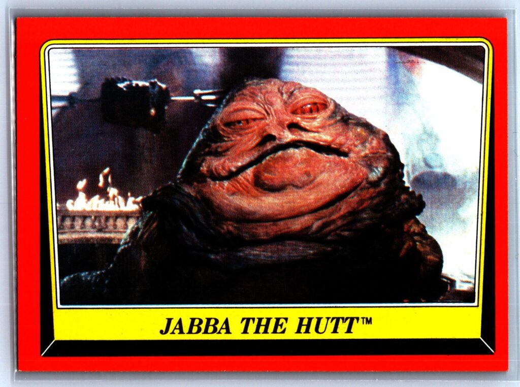 1983 Topps Return of the Jedi #14 — Jabba the Hutt, front of card