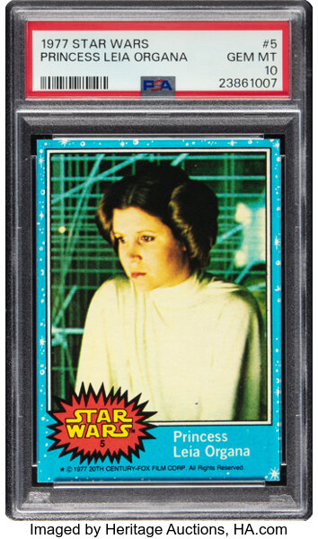 1977 Topps Star Wars #5 — Princess Leia, front of card