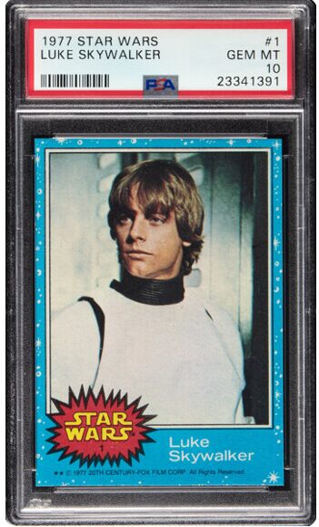 1977 Topps Star Wars #1 — Luke Skywalker, front of card
