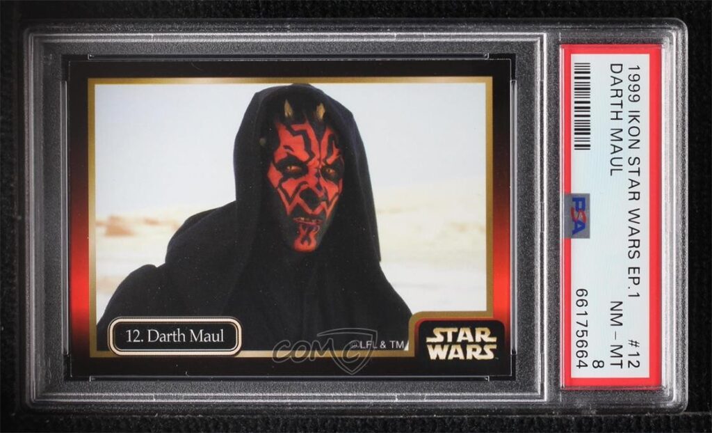 1999 Ikon Star Wars: Episode I #12 — Darth Maul, front of card